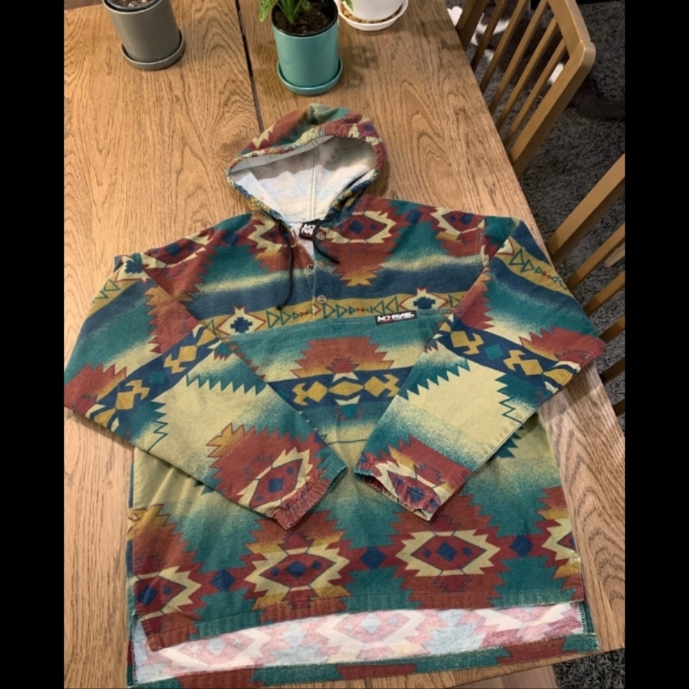 Vintage NoFear Long Sleeve Shirt with Hoodie